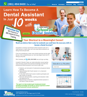 Wordpress Design by Memorylane for Mann Dental Care, P.A. | Design #5047829