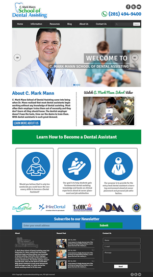 Wordpress Design by Adeel Hanif® for Mann Dental Care, P.A. | Design #5037389