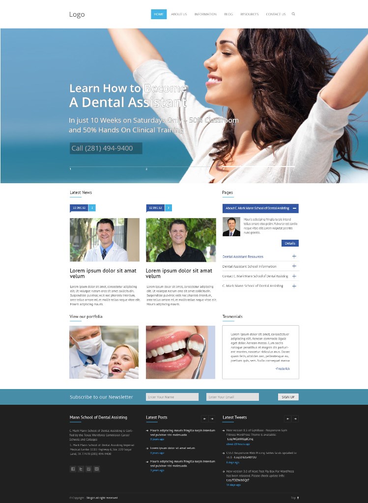 Wordpress Design by Cool_Amy for Mann Dental Care, P.A. | Design #5048213