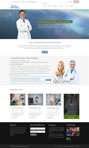 Wordpress Design by Cool_Amy for Mann Dental Care, P.A. | Design: #5062784