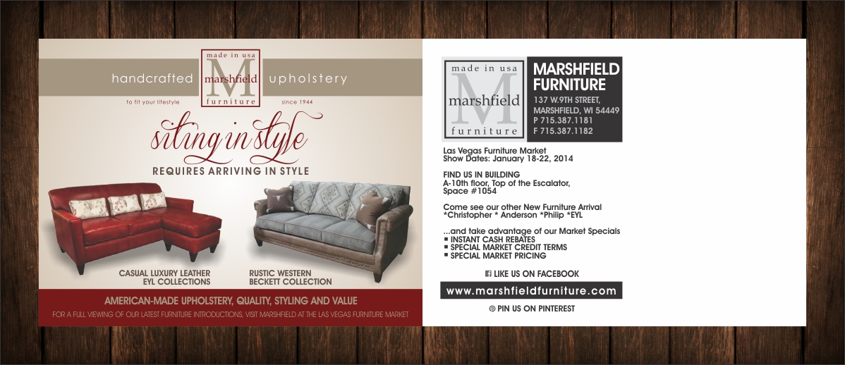 Diseño de Postal por cb1318 para Marshfield Furniture | Diseño #5066019