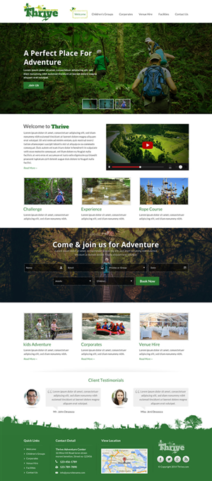 Adventure Centre and Bed and Breakfast (Landing pages to start with) | Landing Page Design by Sbss