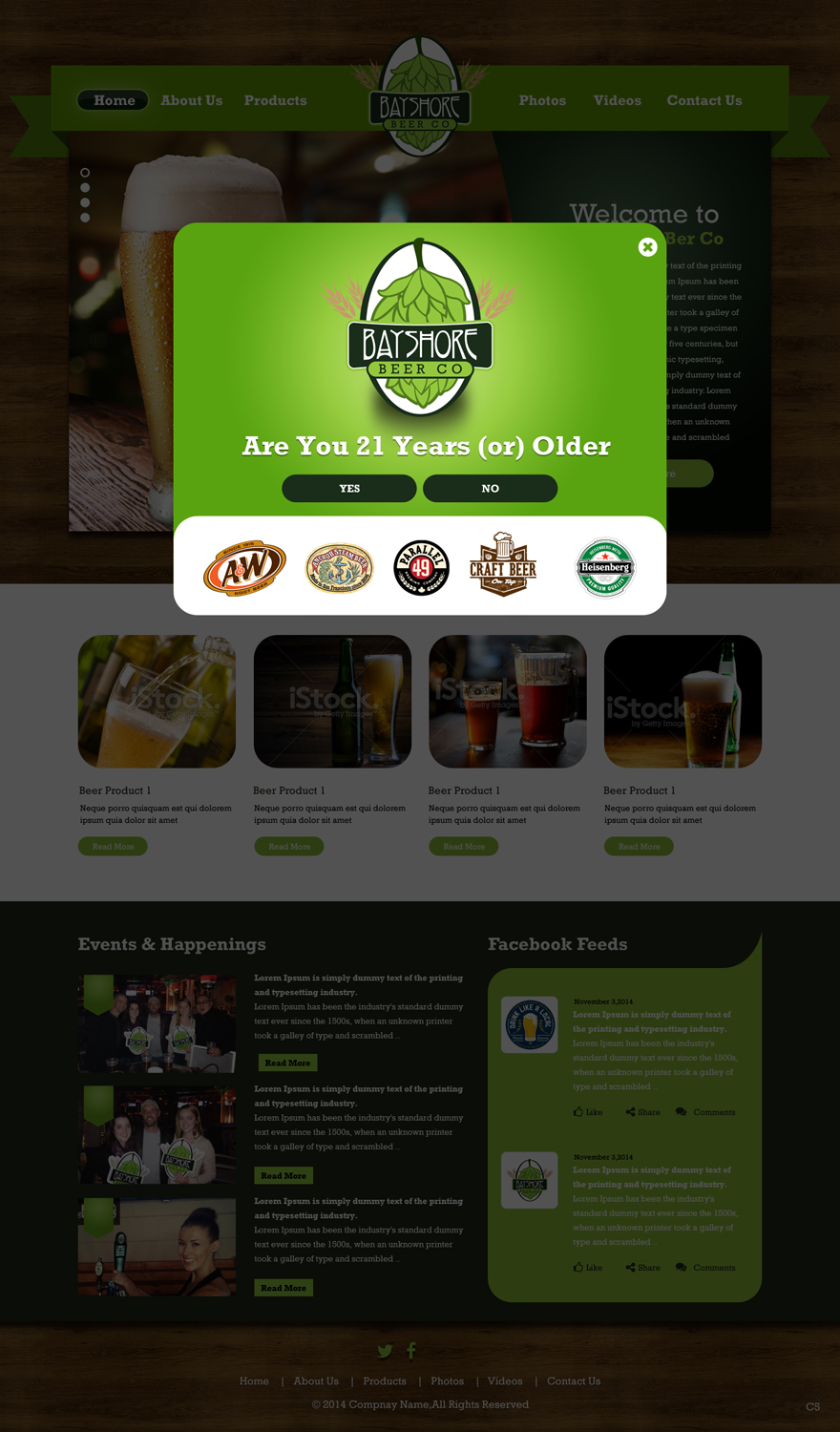 Diseño Web por pb para Bayshore Beer Company | Diseño #5032810