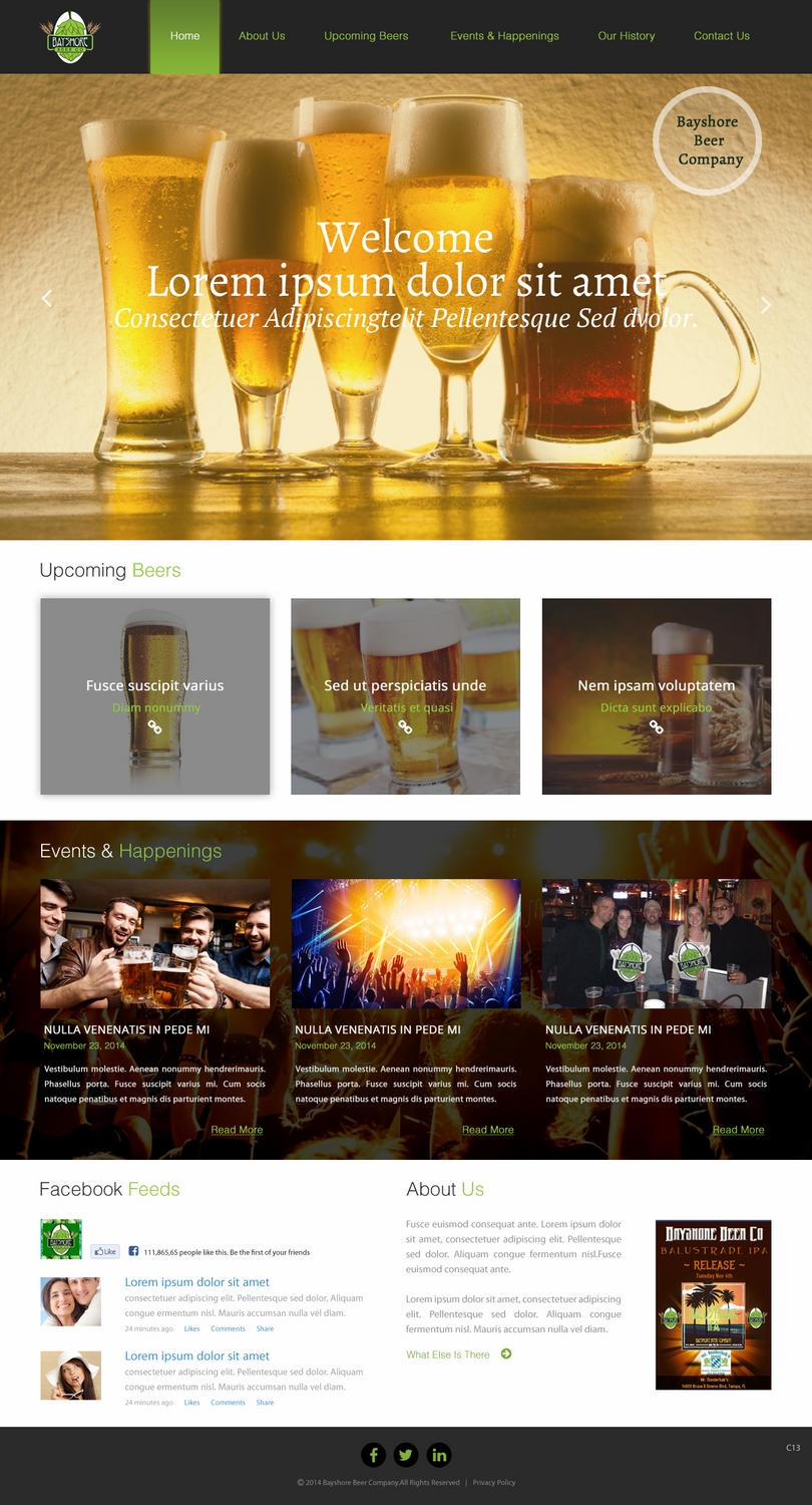 Web-Design von pb für Bayshore Beer Company | Design #5032818