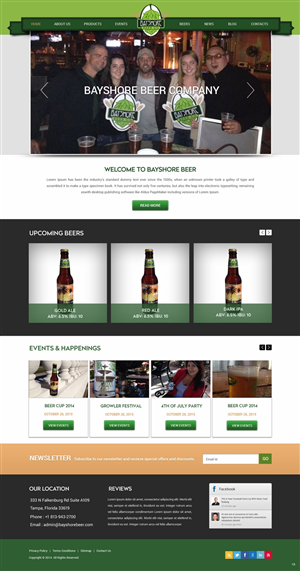 Web Design par pb pour Bayshore Beer Company | Design : #5032840