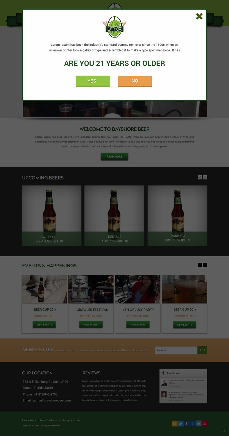 Web-Design von pb für Bayshore Beer Company | Design #5032845
