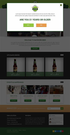 Web Design par pb pour Bayshore Beer Company | Design : #5032845