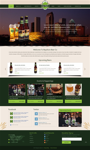 Web Design par pb pour Bayshore Beer Company | Design : #5036614