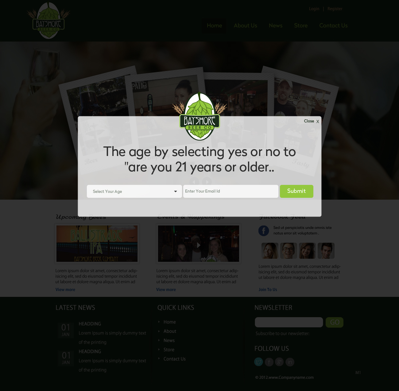 Web-Design von pb für Bayshore Beer Company | Design #5039362