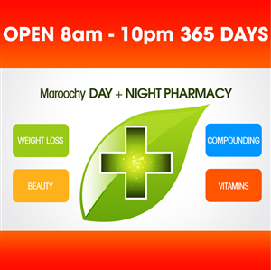 Logo Design by studio-sfp.com for Maroochy Day and Night Pharmacy | Design: #1411926