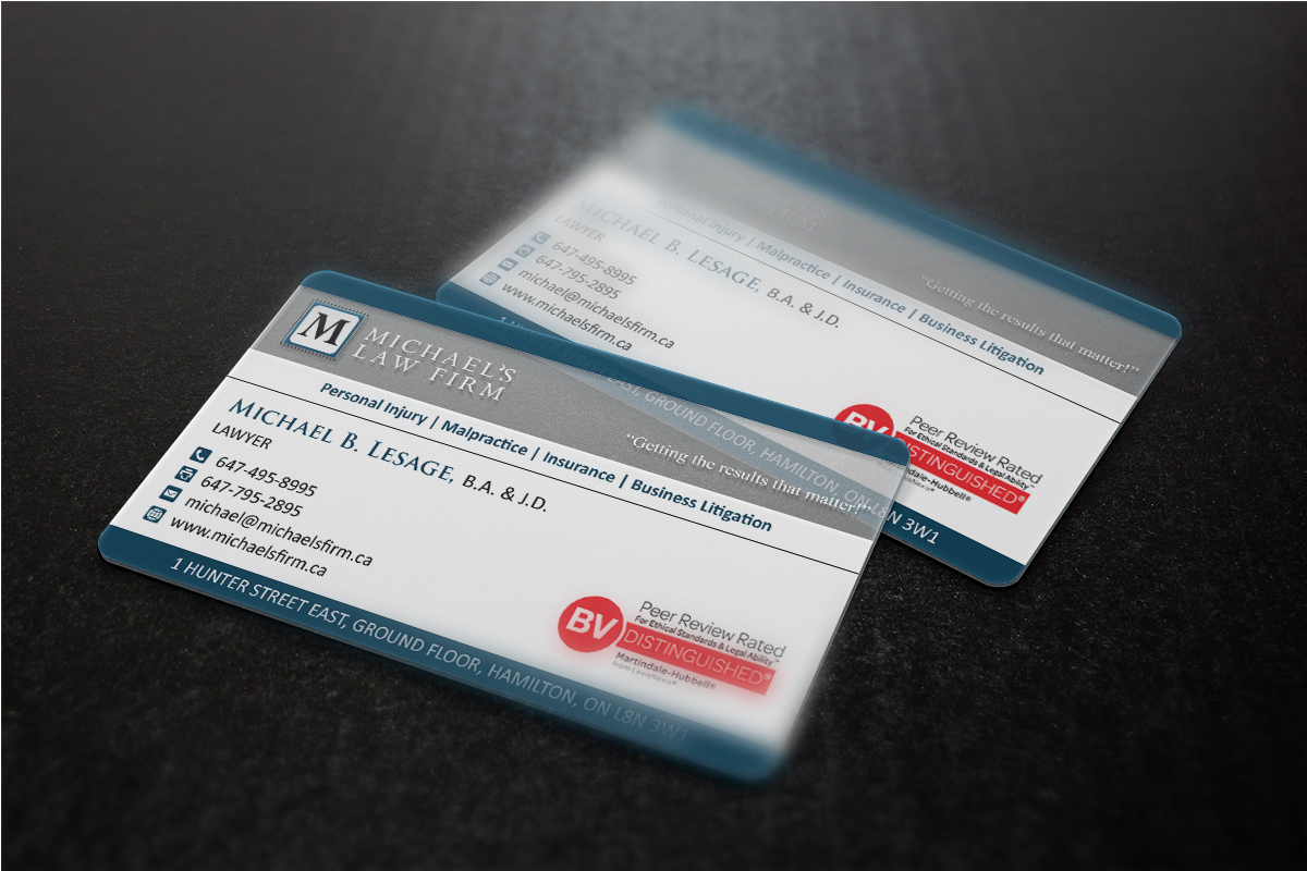 Business Card Design by MT for Michael''s Law Firm | Design #5241381