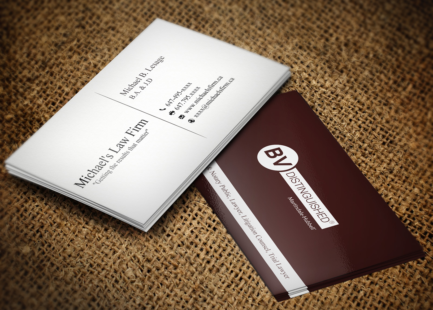 Design de Carte de Visite par Lanka Ama pour Michael''s Law Firm | Design #5027194