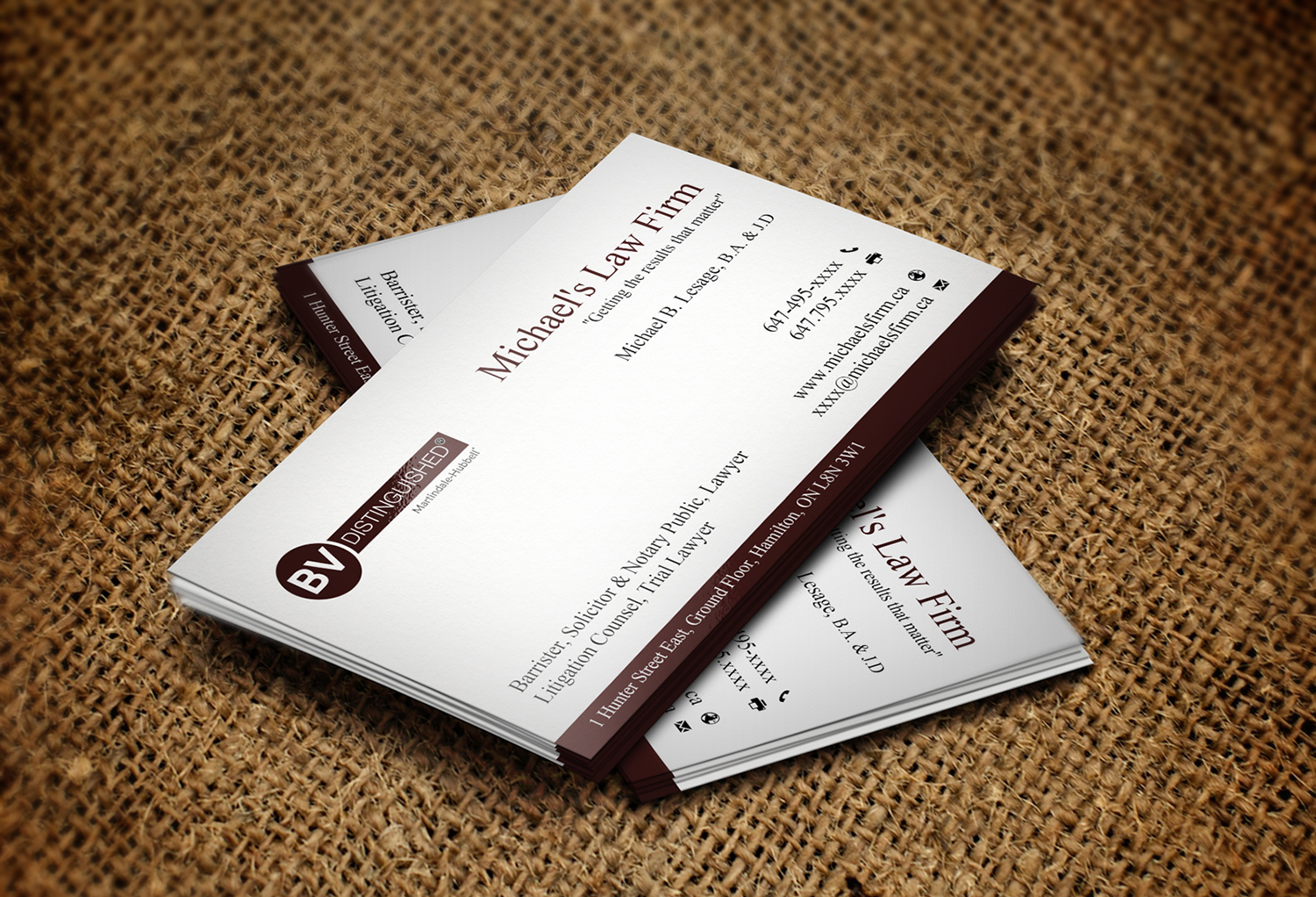 Design de Carte de Visite par Lanka Ama pour Michael''s Law Firm | Design #5027195