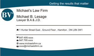 Business Card Design by zanfir.mariana for Michael''s Law Firm | Design #5086025