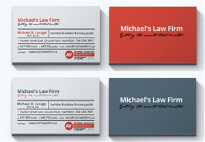 Business Card Design by IgorShcherbakov for Michael''s Law Firm | Design #5058419