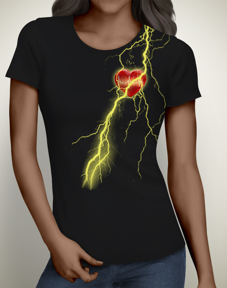 Lightning Bolts Women's T-Shirt - Lightning Bolt Design Apparel