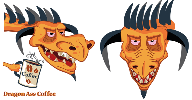 Diseño de Logo por RoobyDesigns para dragon ass coffee | Diseño #5141695