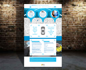 home page for a car parking website | Web Design by Memorylane