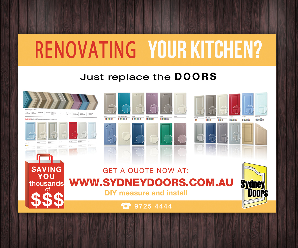 Newspaper Ad Design by Angelin@ for Sydney Doors | Design #1448113