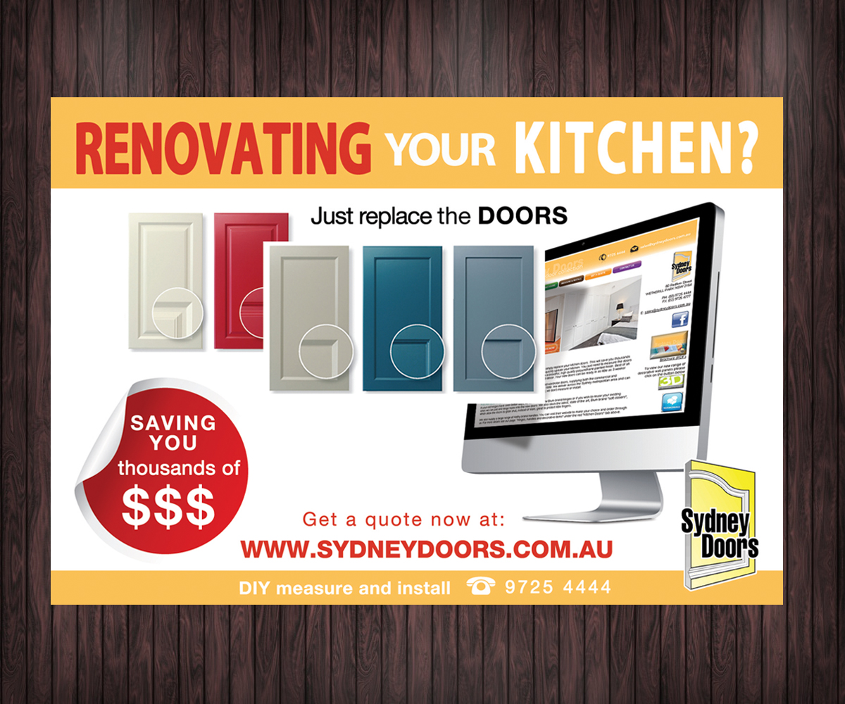 Newspaper Ad Design by Angelin@ for Sydney Doors | Design #1454077