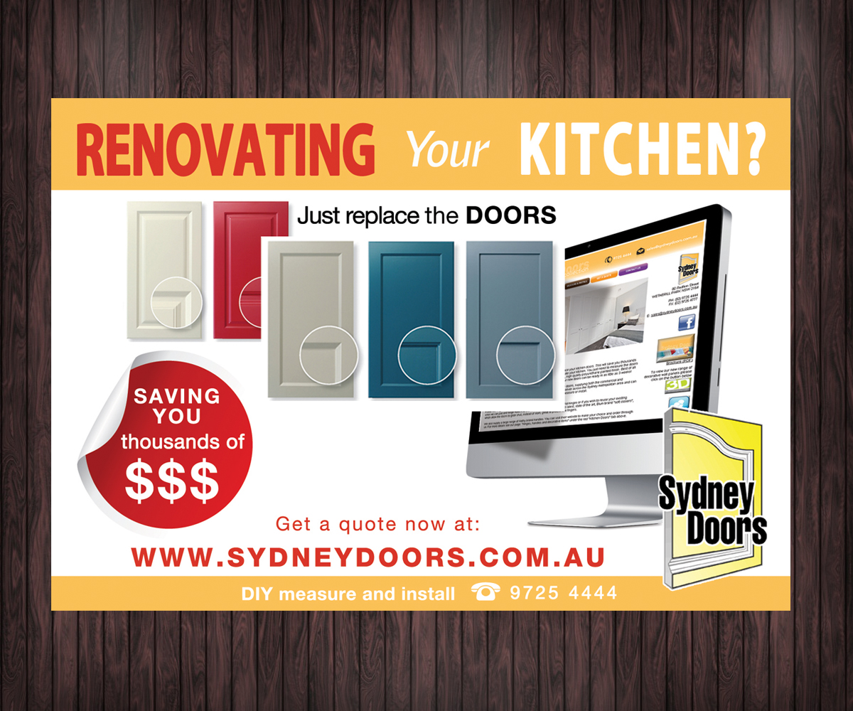 Newspaper Ad Design by Angelin@ for Sydney Doors | Design #1454195