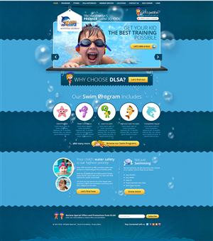 Web Design by James for DARREN LANGE SWIMMING ACADEMY | Design #1456159
