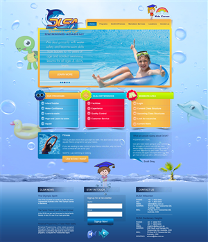Web Design by Desire Design Solutions for DARREN LANGE SWIMMING ACADEMY | Design #1422609