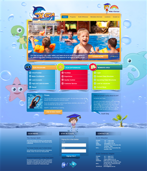 Web Design by Desire Design Solutions for DARREN LANGE SWIMMING ACADEMY | Design: #1427465