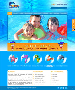Web Design by pb for DARREN LANGE SWIMMING ACADEMY | Design: #1420375