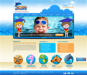 Web Design by pb for DARREN LANGE SWIMMING ACADEMY | Design: #1420378