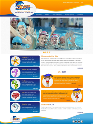 Web Design by pb for DARREN LANGE SWIMMING ACADEMY | Design: #1424223
