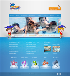 Web Design by pb for DARREN LANGE SWIMMING ACADEMY | Design: #1424226