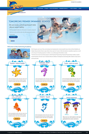 Web Design by pb for DARREN LANGE SWIMMING ACADEMY | Design: #1424228