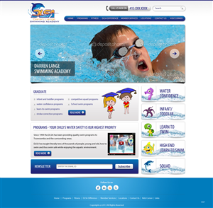 Diseño Web por pb para DARREN LANGE SWIMMING ACADEMY | Diseño: #1426845