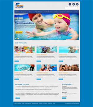 Web Design by OM for DARREN LANGE SWIMMING ACADEMY | Design: #1439788