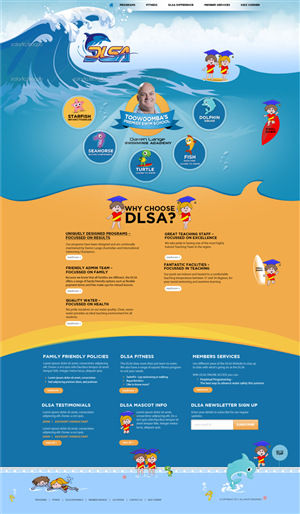 Web Design by dp for DARREN LANGE SWIMMING ACADEMY | Design: #1470938