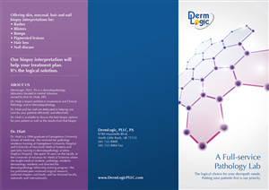 Brochure Design by Diseno Advertising Pte Ltd for DermLogic, PLLC, PA | Design #1427673