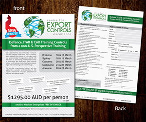 Flyer Design by Rohan Alexander for Centre for Export Controls Excellence | Design #5054516