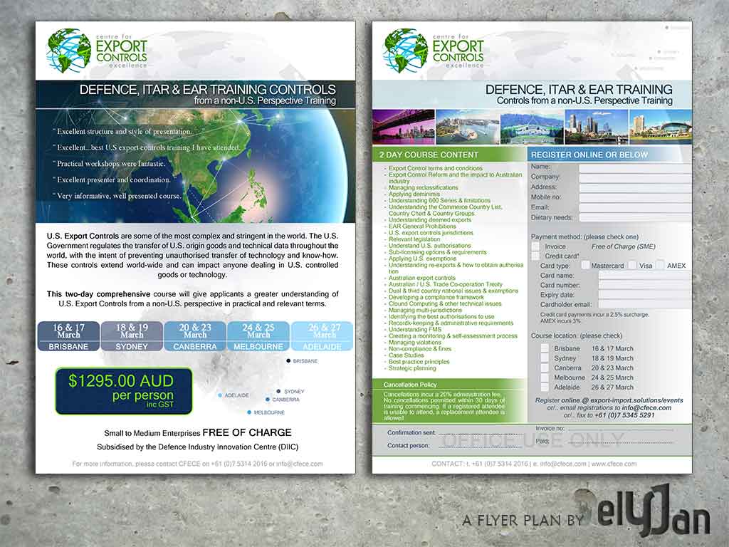 Flyer-Design von elYJan für Centre for Export Controls Excellence | Design #5054207