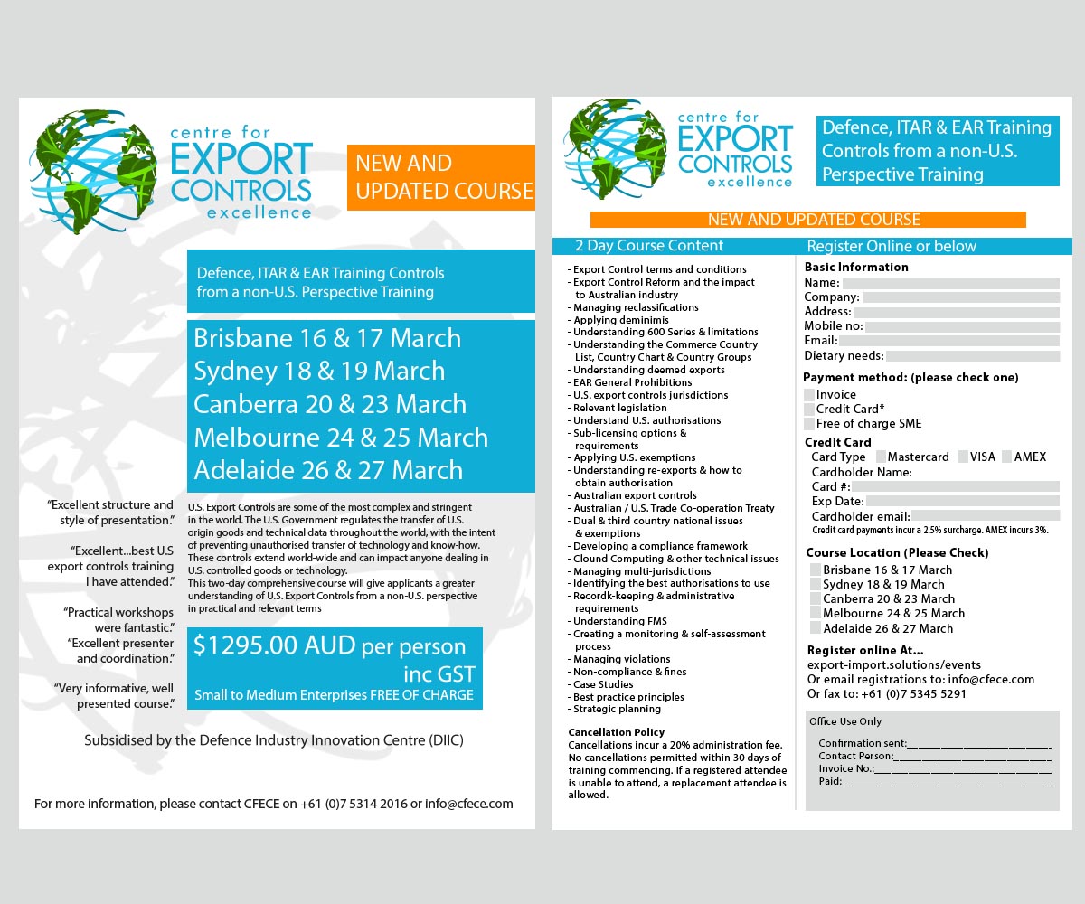 Diseño de Flyer por ajwerth para Centre for Export Controls Excellence | Diseño #5047287