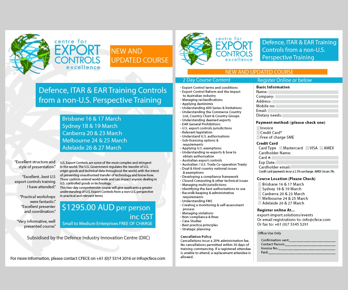 Flyer-Design von ajwerth für Centre for Export Controls Excellence | Design #5054156
