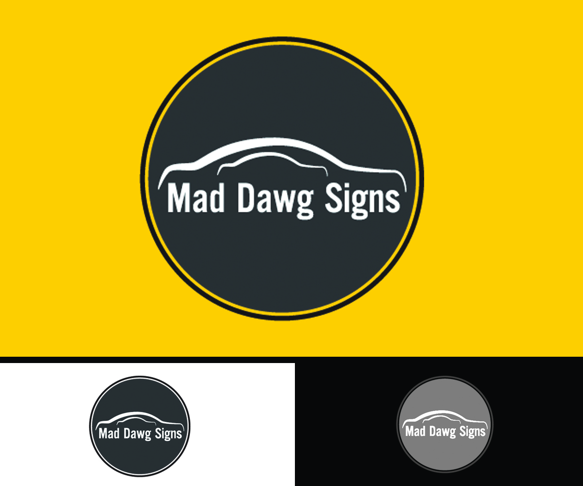 Logo Design by logo_good for Mad Dawg Signs | Design #5102048