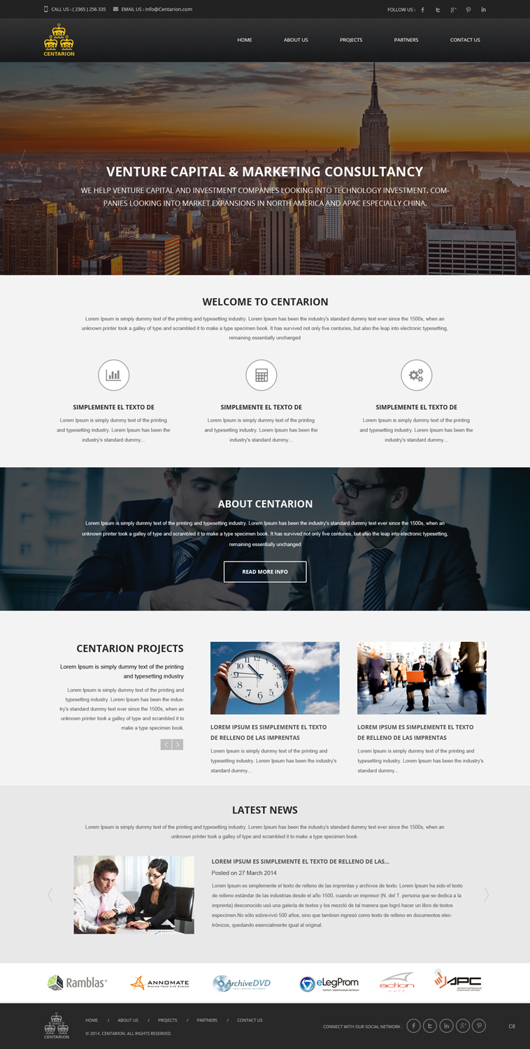 Wordpress Design by pb for Centarion Group | Design #5155267