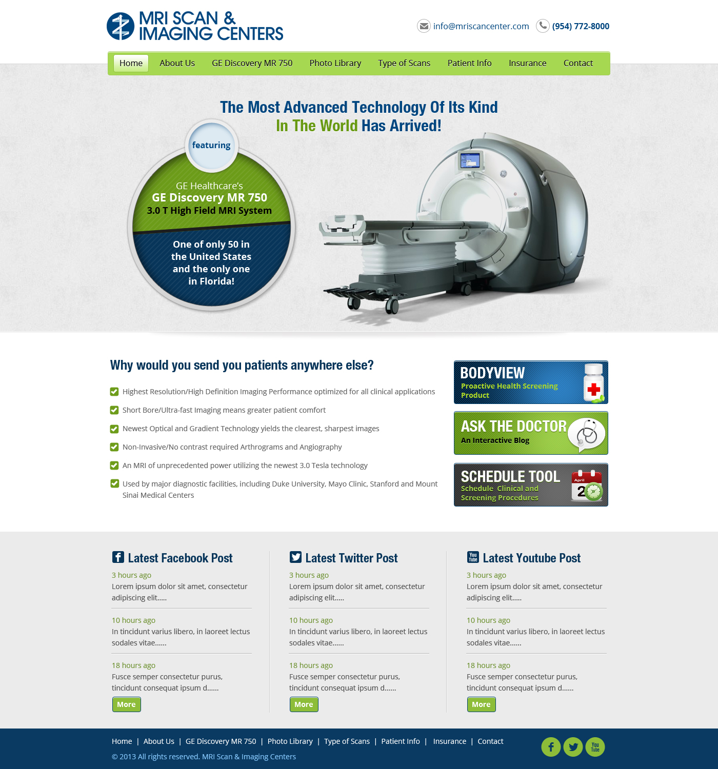 Web Design by James for MRI Scan Center | Design #1701456