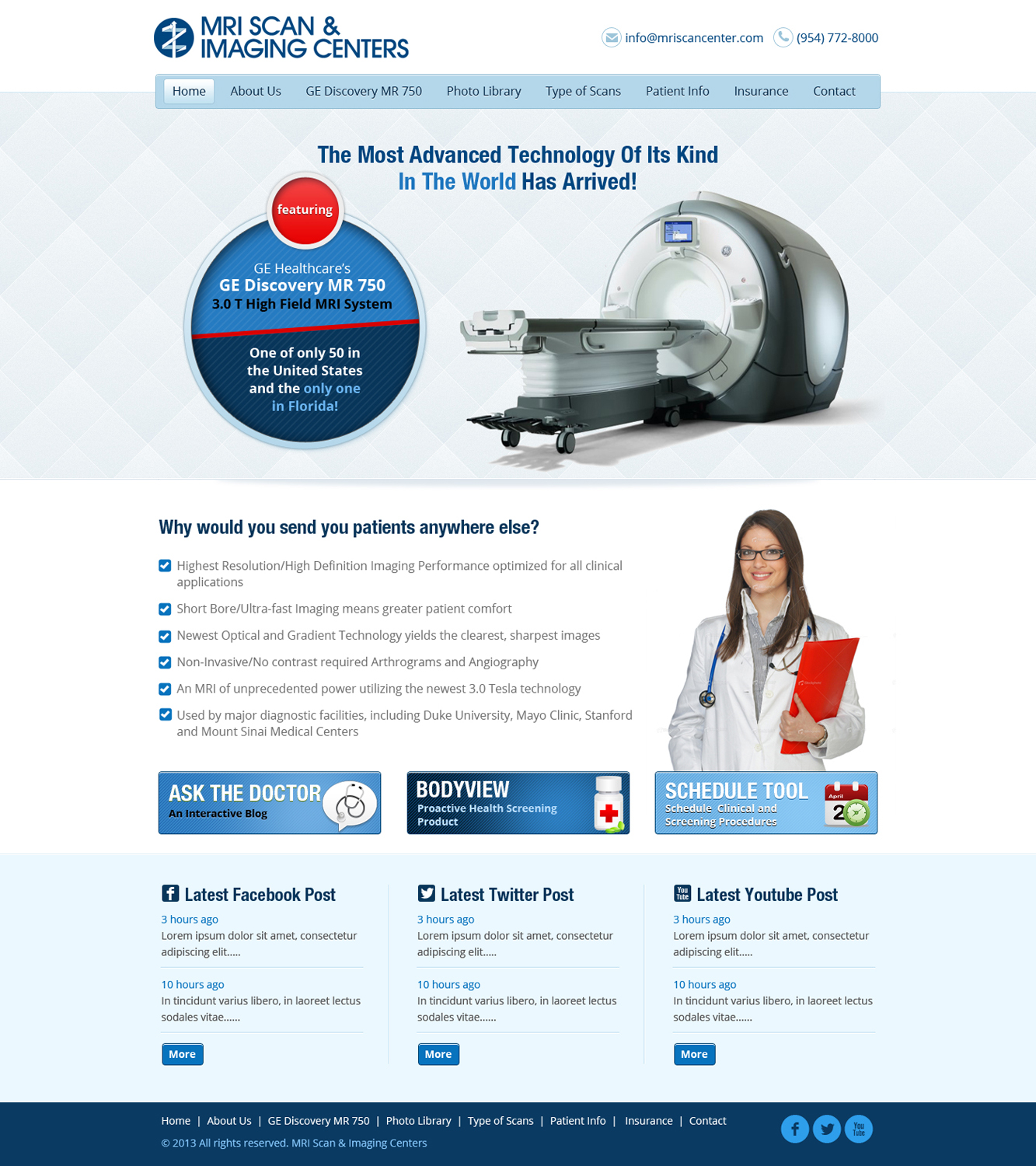 Web Design by James for MRI Scan Center | Design #1746105