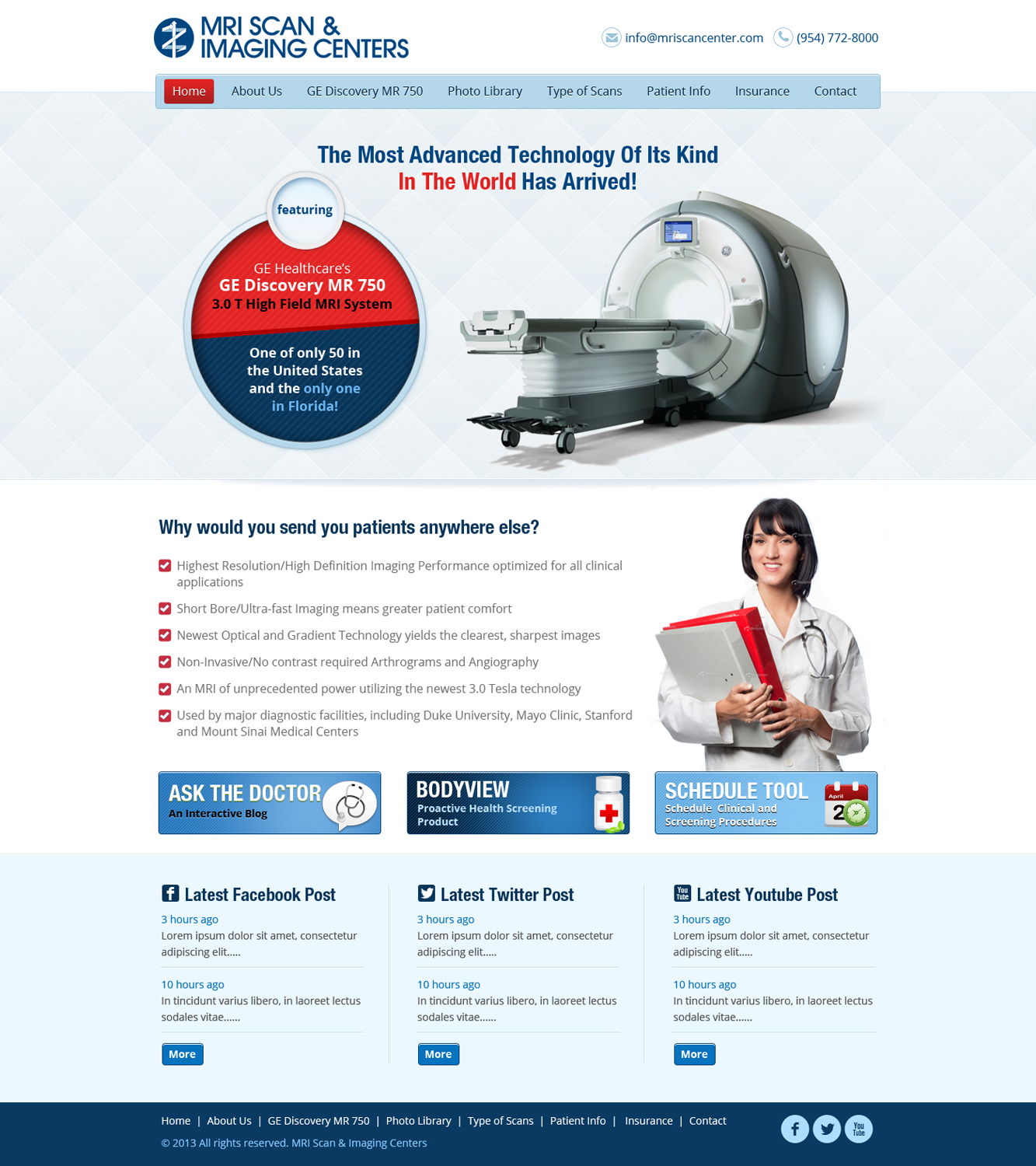 Web Design by James for MRI Scan Center | Design #1746111