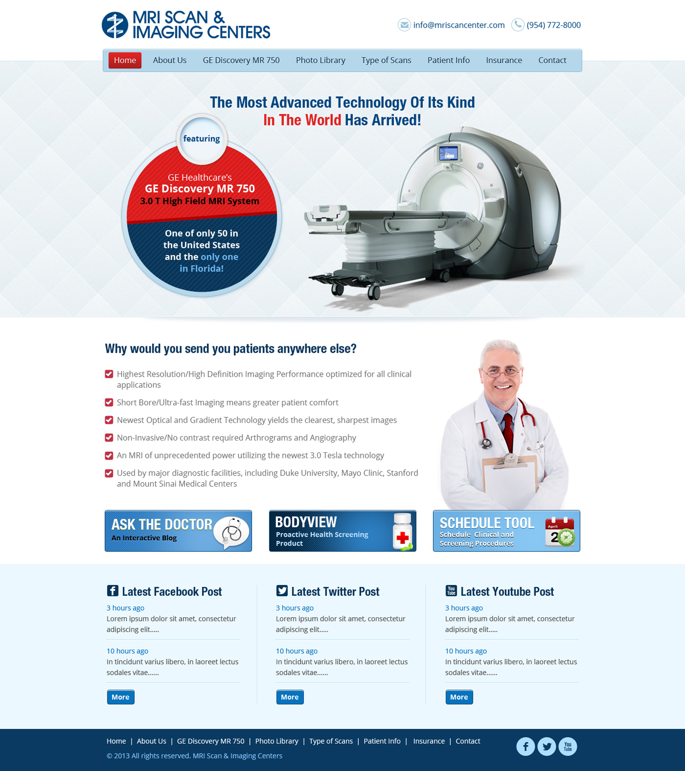 Diseño Web por James para MRI Scan Center | Diseño #1746115