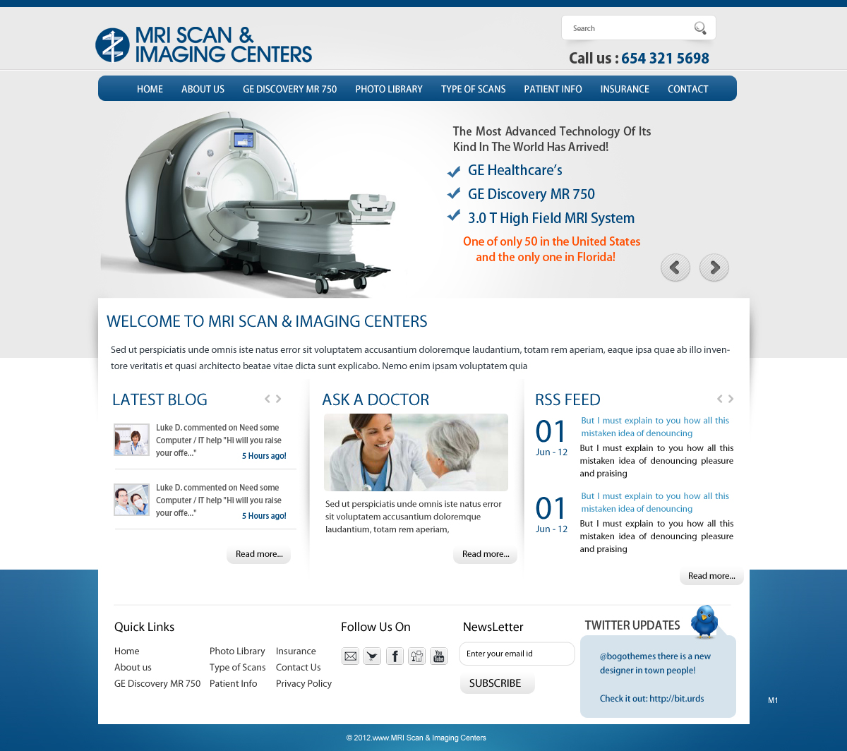 Web Design par pb pour MRI Scan Center | Design #1702035