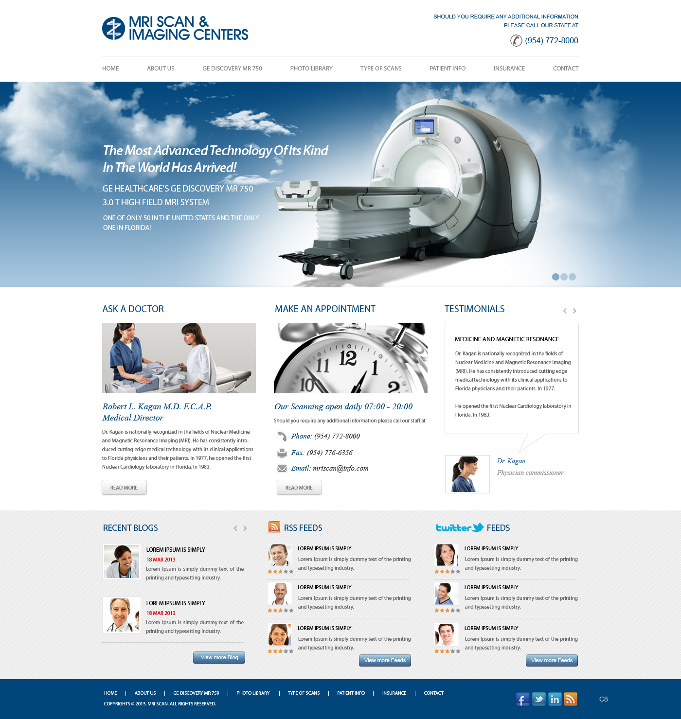 Web Design by pb for MRI Scan Center | Design #1702037