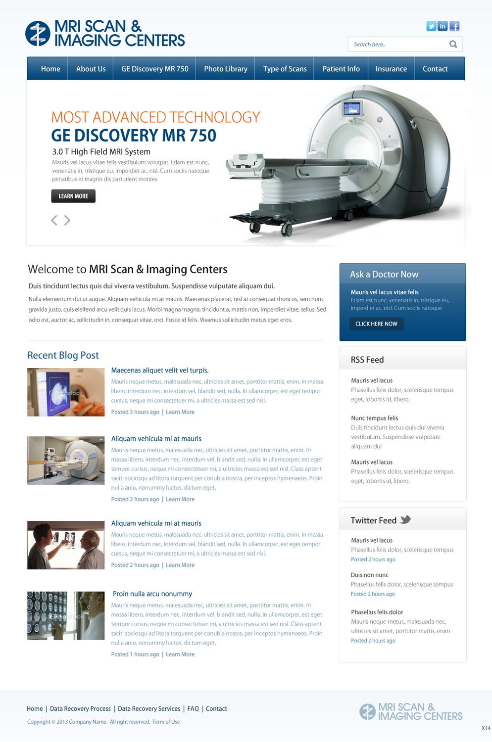 Web Design par pb pour MRI Scan Center | Design #1702039